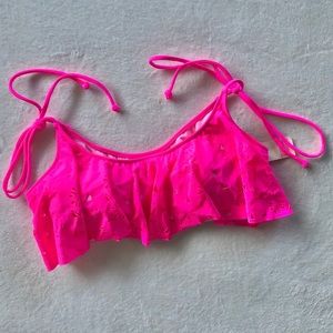 Victoria’s Secret PINK Bikini Top Ruffle Flounce L